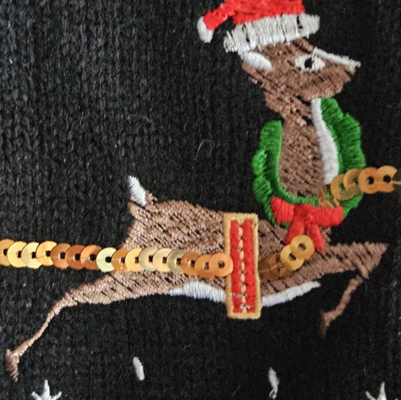 Karen Scott Christmas sweater size 2X lots of sparkling sequins - Picture 2 of 15